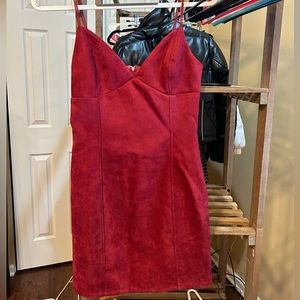 Brand new with tags red velvet mini dress